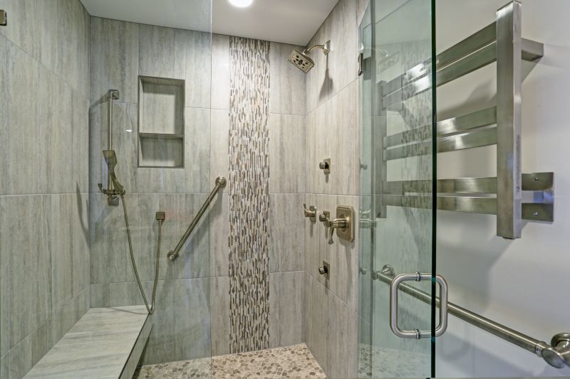 Linear Glass Shower with LED Lighting